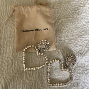 Alessandra Rich Heart Earrings